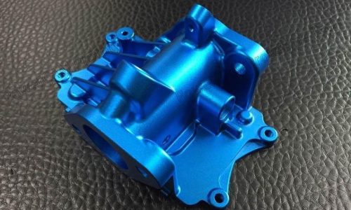 The blue anodized precision CNC machining part for industrial equipment