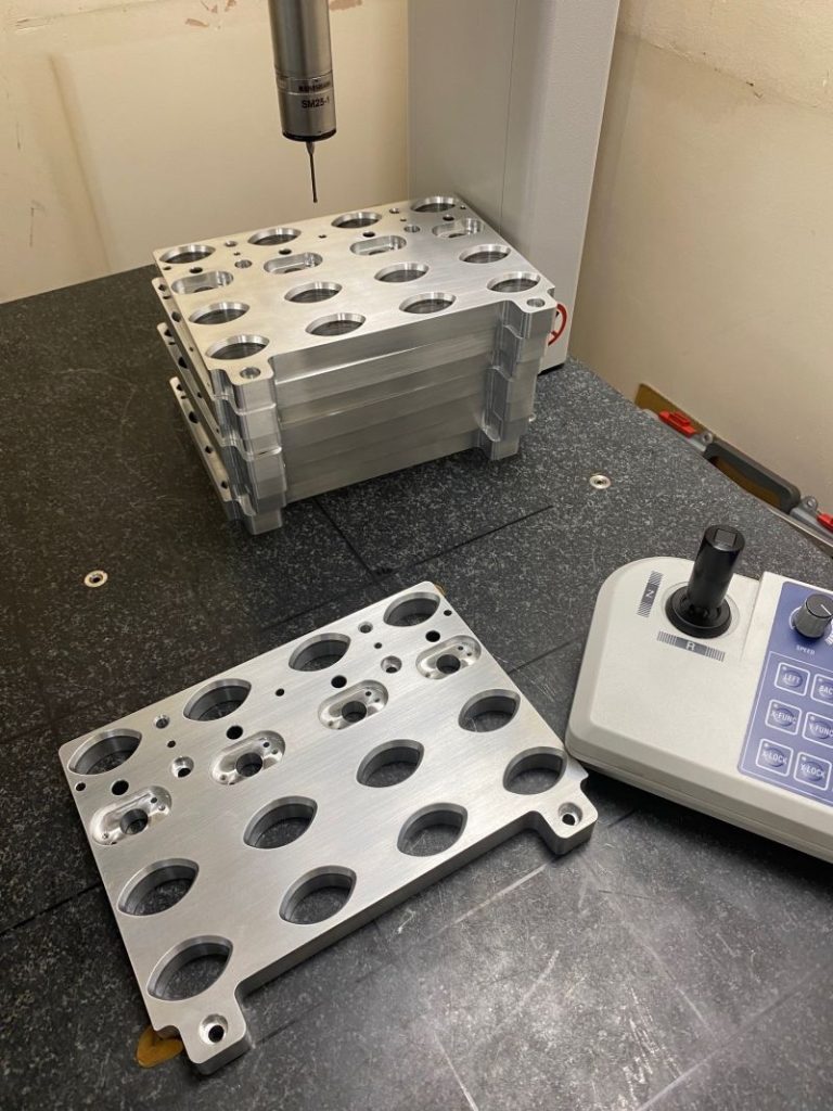CNC machining process for medical devices development quality control inspection